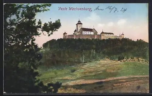 AK Wachsenburg, Blick auf die Veste Wachsenburg vom Tal aus