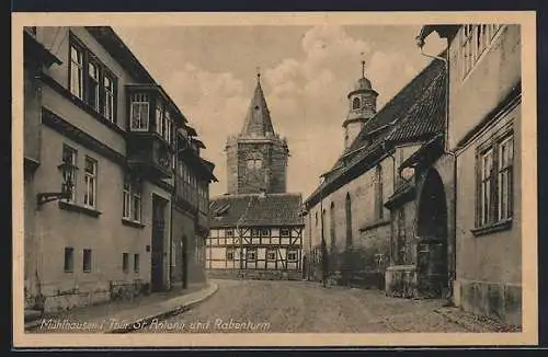 AK Mühlhausen i. Thür., St. Antonii und Rabenturm