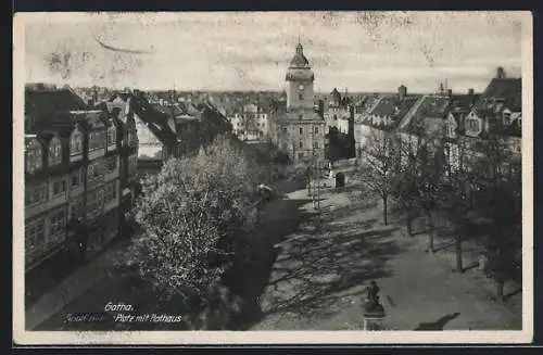 AK Gotha, Platz mit Rathaus