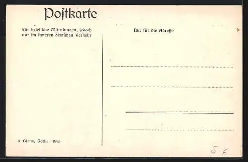 AK Gotha, Hoftheater mit Strassenpartie