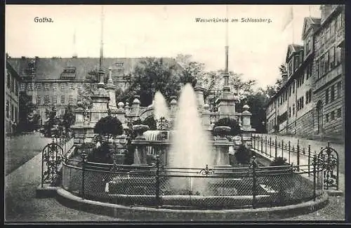 AK Gotha, Wasserkünste am Schlossberg