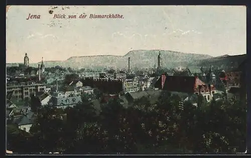 AK Jena, Blick von der Bismarckhöhe