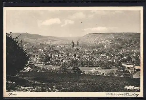 AK Jena, Blick vom Hausberg auf den Ort