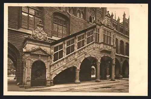 AK Lübeck, Renaissancetreppe am Rathaus