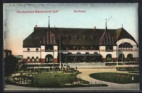 AK Westerland-Sylt, Anlagen vor dem Kurhaus