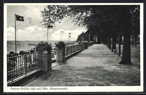 AK Wyk auf Föhr, Nordsee-Heilbad, Kurpromenade