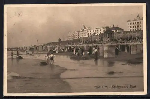 AK Borkum, Steigende Flut