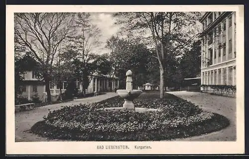 AK Bad Liebenstein, Brunnen im Kurgarten