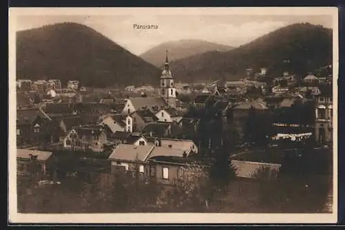 AK Friedrichroda, Panorama mit Kirche