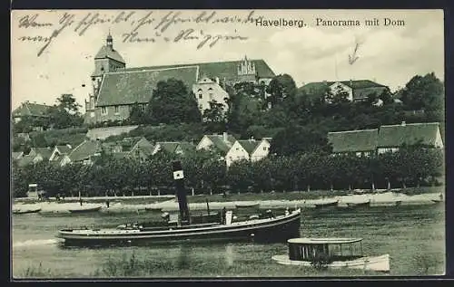 AK Havelberg, Panorama mit Dom