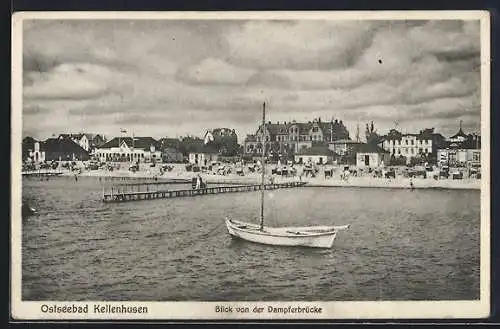 AK Kellenhusen, Ostseebad, Blick von der Dampferbrücke auf den Ort