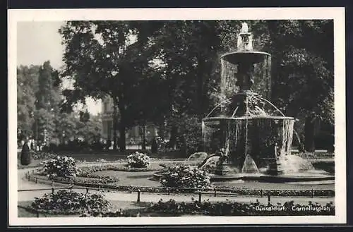 AK Düsseldorf, Brunnen am Corneliusplatz