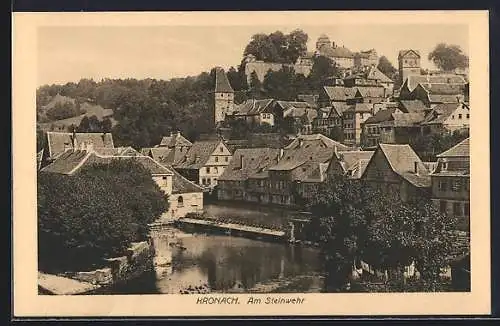 AK Kronach, Ortsansicht am Steinwehr