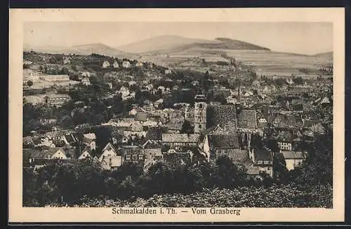 AK Schmalkalden i. Thür., Teilansicht vom Grasberg aus gesehen