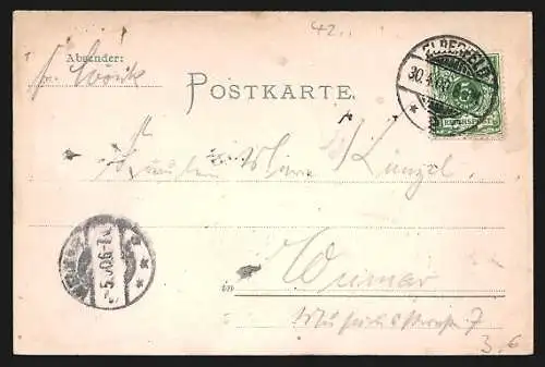 AK Elberfeld, Kaiser Wilhelmdenkmal vor dem Hotel Weidenh.