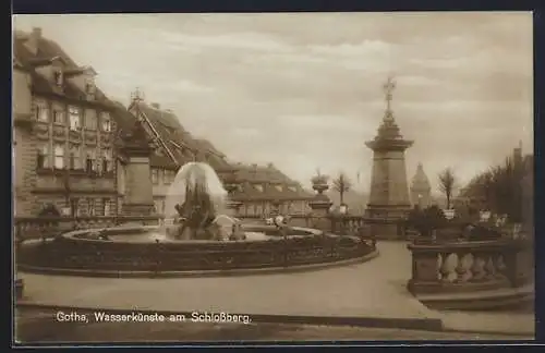 AK Gotha, Wasserkünste am Schlossberg