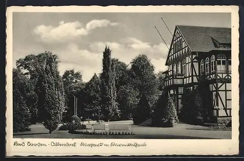 AK Bad Sooden-Allendorf, Kurpark mit Kurmittelhaus