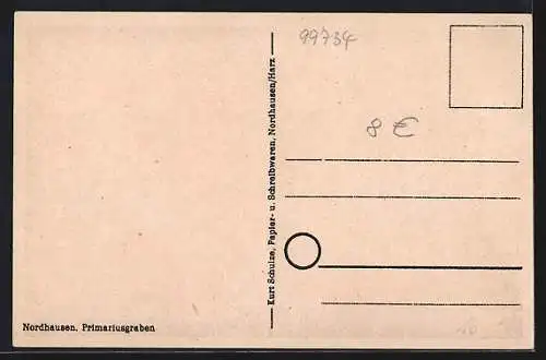 AK Nordhausen, Festungsmauern am Primariusgraben