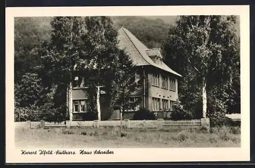 AK Ilfeld /Südharz, Haus Schreiber mit Garten