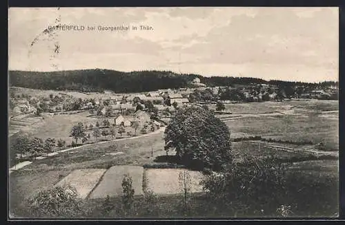 AK Catterfeld bei Georgenthal, Blick über Ort und Umgebung