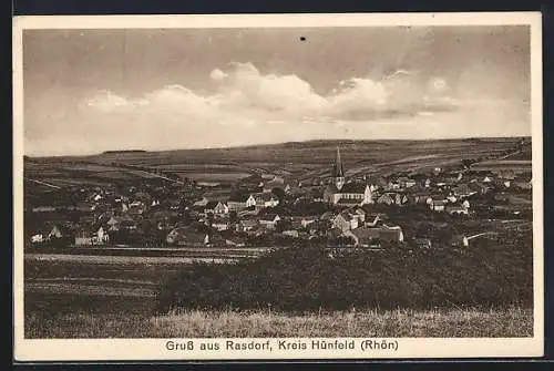 AK Rasdorf /Hünfeld, Ortsansicht aus der Vogelschau