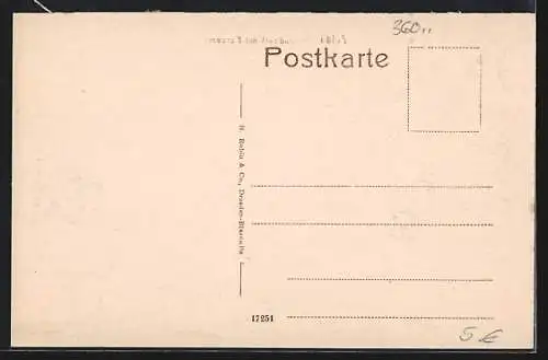 AK Fulda, Stadtsaal mit Floravase