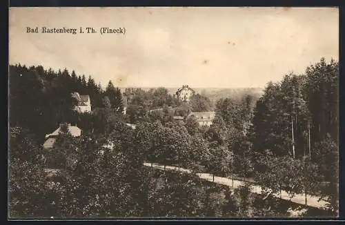 AK Bad Rastenberg i. Th., Ortsansicht mit Landstrasse