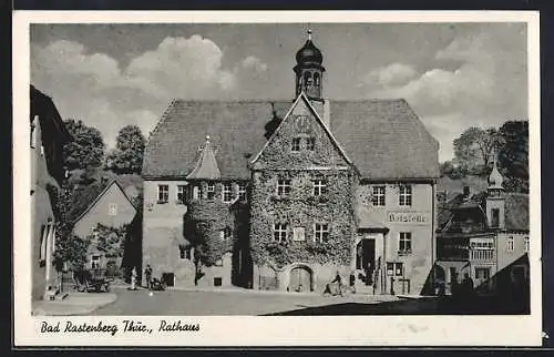 AK Bad Rastenberg /Thür., Gasthaus Ratskeller mit Strassenpartie