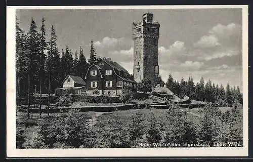 AK Elgersburg /Thür. Wald, Hohe Warte mit Wald