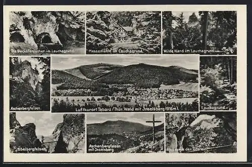 AK Tabarz /Thür. Wald, Aschenbergfelsen, Übelbergfelsen und Inselberg