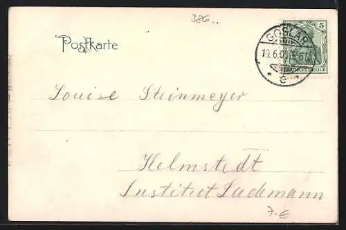 AK Goslar a. Harz, Marktplatz mit Rathaus