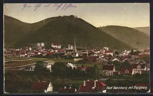 AK Bad Harzburg, Ansicht mit Burgberg