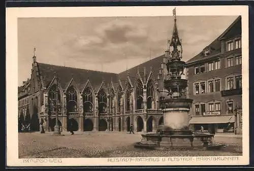 AK Braunschweig, Altstadt-Rathaus und Marktbrunnen