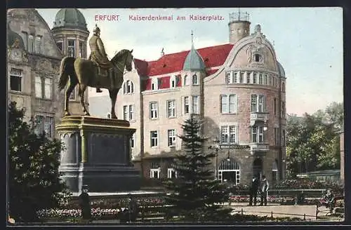 AK Erfurt, Kaiserdenkmal am Kaiserplatz