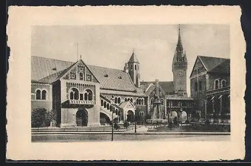 AK Braunschweig, Burg Dankwarderode mit Löwendenkmal