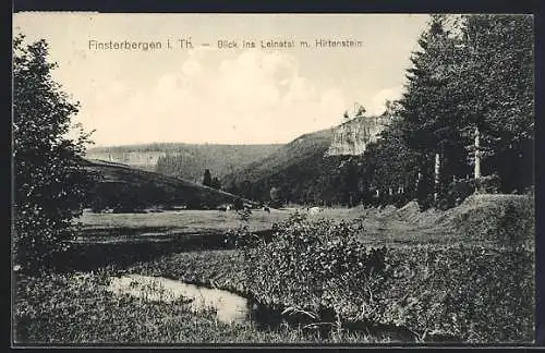 AK Finsterbergen i. Thür., Blick ins Leinatal mit Hirtenstein