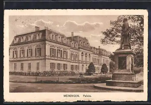 AK Meiningen, Palais mit Denkmal