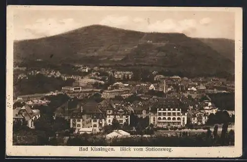 AK Bad Kissingen, Blick vom Stationsweg auf den Ort