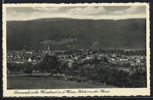 AK Wanfried a. d. Werra, Blick von der Plesse auf den Ort