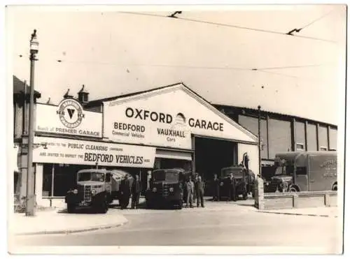 Fotografie Ansicht Blackpool, Oxford Garage Lastwagen Handlung & Werkstatt, Bedford LKW's, Premier Garage Branch