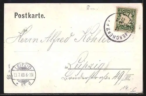 Künstler-AK München, Neues Rathaus nach seiner Fertigstellung