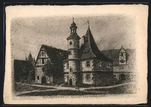 Künstler-AK Rothenburg o. T., Hegenreiterhaus