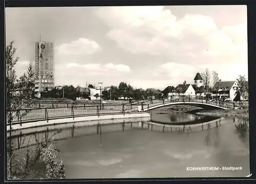 AK Kornwestheim, Brücke im Stadtpark