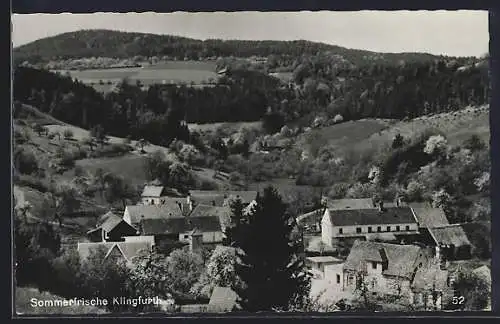 AK Klingfurth, Gesamtansicht von einen Berg aus