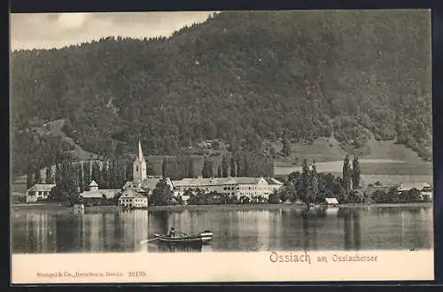 AK Ossiach am Ossiachersee, Ortsansicht über den See