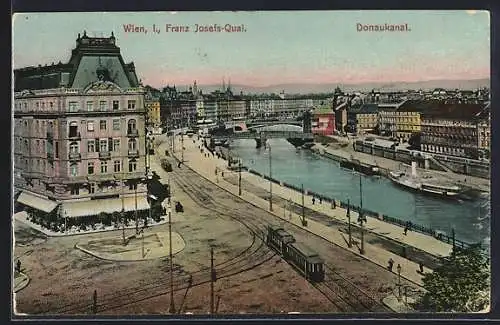 AK Wien, Franz Josefs-Quai mit Donaukanal