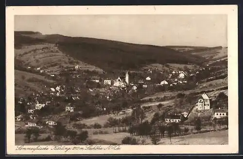 AK Kierling, Ortsansicht von einen Berg aus