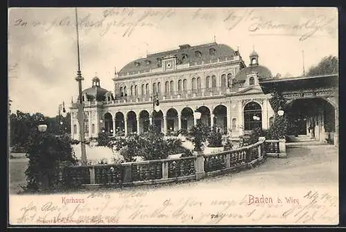 AK Baden bei Wien, Blick zum Kurhaus