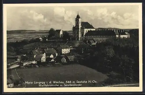 AK Maria Langegg i. d. Wachau, Wallfahrtskirche und Servitenkloster