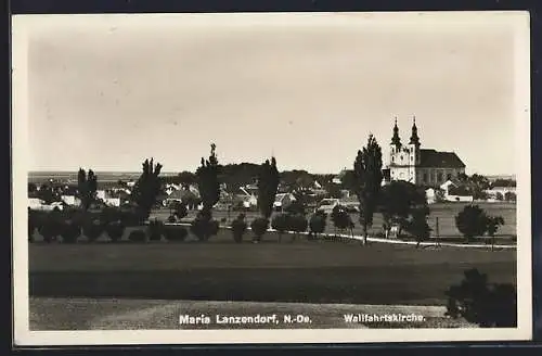 AK Maria Lanzendorf /N.-Oe., Blick zur Wallfahrtskirche